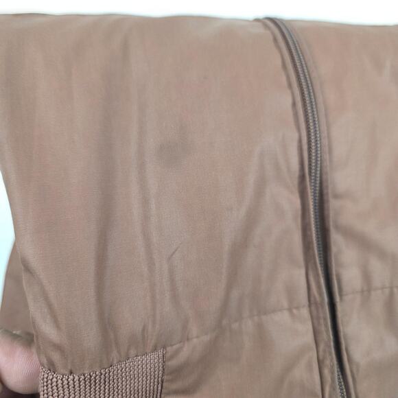 Vintage Members Only Jacket Mens Medium Brown Classic Racer Bomber Epaulets 80s - Picture 14 of 14